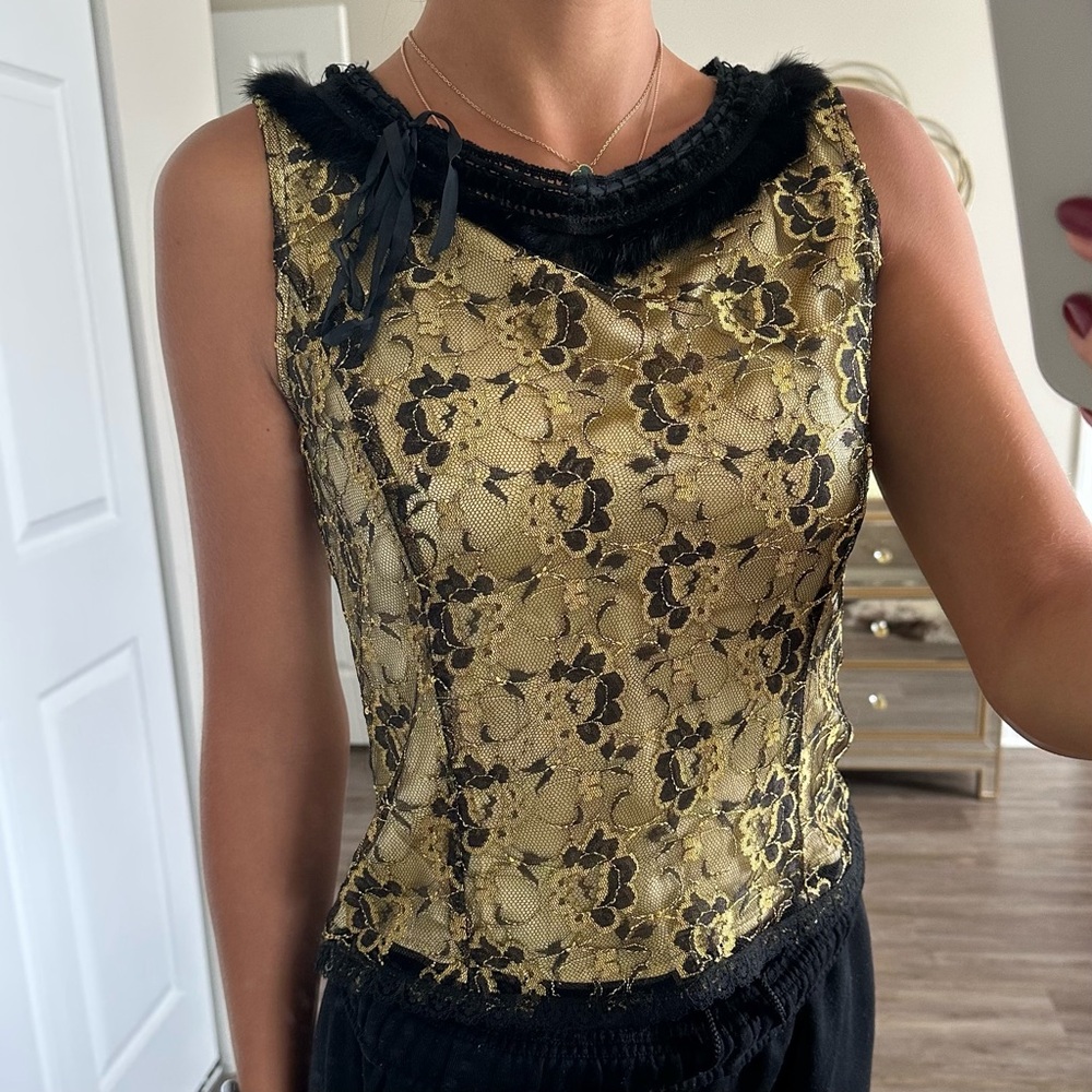 Black and Gold Women's Top